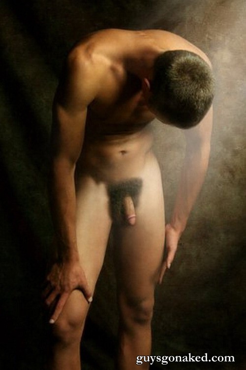 Hairy pubes guy naked